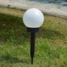 Iluminación solarLuz solar de jardín - palo de tierra - bola redonda - LED - resistente al agua - 4 piezas