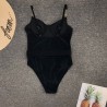 Baño y ropaTraje de baño de una pieza de terciopelo sexy - push up - cinturón decorativo