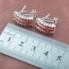 Conjuntos de joyasConjunto de bisutería elegante - con circonita roja - collar - pendientes - anillo