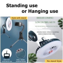 Camping fan with light - portable lamp - LED - USBOutdoor & Camping