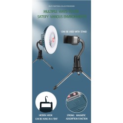 Outdoor & CampingVentilador de camping con luz - lámpara portátil - LED - USB