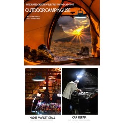 Outdoor & CampingVentilador de camping con luz - lámpara portátil - LED - USB