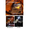 Outdoor & CampingVentilador de camping con luz - lámpara portátil - LED - USB