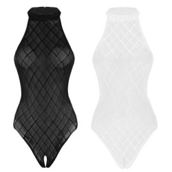 LenceríaSexy ver a través de body - con cremallera trasera
