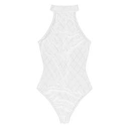 Sexy see through bodysuit - with back zipperLingerie