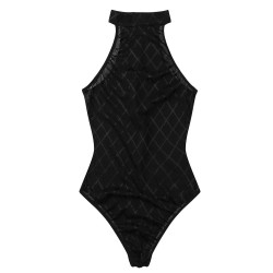 LenceríaSexy ver a través de body - con cremallera trasera