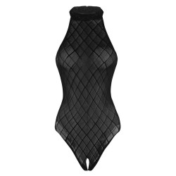 LenceríaSexy ver a través de body - con cremallera trasera