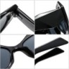 Fashionable oversized sunglasses - cat eyes - colorful leopard - UV400
