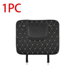 Car back seat protective cover - organizer with pockets - leather