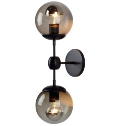 ApliquesAplique retro - lámpara de hierro con bola de cristal - cabeza simple / doble - E27