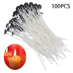 Velas y CandelabroMechas para velas de algodón - preenceradas - para hacer velas - 100 piezas