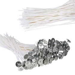 Velas y CandelabroMechas para velas de algodón - preenceradas - para hacer velas - 100 piezas