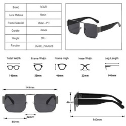 Gafas de solGafas de sol cuadradas retro - montura de metal - UV400