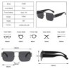 Gafas de solGafas de sol cuadradas retro - montura de metal - UV400