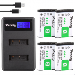 NP-BX1 charger with 4 batteries for Sony DSC-RX100 DSC-WX500 IV HX300 WX300 HDR-AS15 X3000R MV1 AS30V HDR-AS300