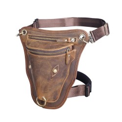 Trendy shoulder / waist small bag - genuine leather - bull head shapedBags