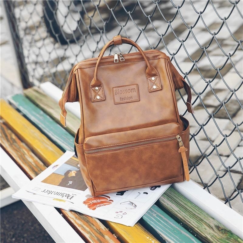MochilasMochila vintage de piel - gran capacidad