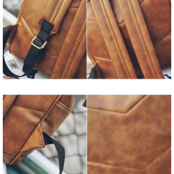 MochilasMochila vintage de piel - gran capacidad