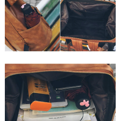 MochilasMochila vintage de piel - gran capacidad
