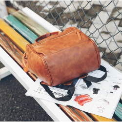 MochilasMochila vintage de piel - gran capacidad