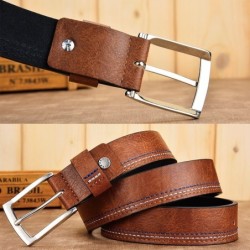 Fashionable genuine leather belt - with a pin buckleBelts