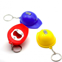 Helmet shaped bottle opener - with keychain - LED lightKeyrings