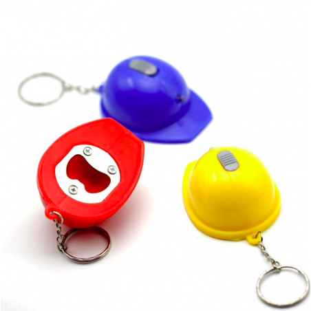 llaveroAbridor de botellas en forma de casco - con llavero - luz LED