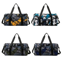 BolsasElegante bolsa de viaje - con compartimento para zapatos - gran capacidad - impermeable - unisex - diseño graffiti