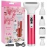 AfeitadoDepiladora eléctrica 5 en 1 para mujer - recortadora de nariz - cejas - piernas - axilas - bikini
