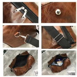 Fashionable travel / sport bag - leather - large capacityBags