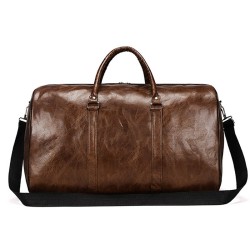 Fashionable travel / sport bag - leather - large capacityBags