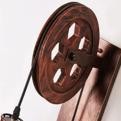 ApliquesAplique polea retro - lámpara de madera