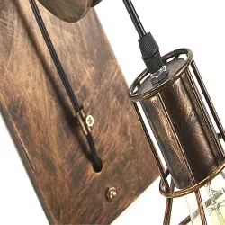 ApliquesAplique polea retro - lámpara de madera