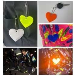 Heart shaped reflective keychain - 5 piecesKeyrings