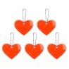 Heart shaped reflective keychain - 5 piecesKeyrings