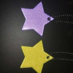 Reflective keychain - star shaped - kids safety - 5 piecesKeyrings