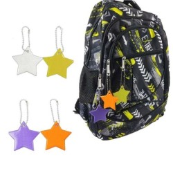 Reflective keychain - star shaped - kids safety - 5 piecesKeyrings