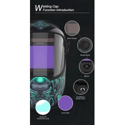 Auto-darkening welding helmet - solar - automatic Li-battery - true color - 4 sensorsHelmets