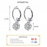 Hoop earrings with zirconia - 925 sterling silverEarrings
