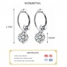 AretesPendientes aro con circonita - plata de ley 925