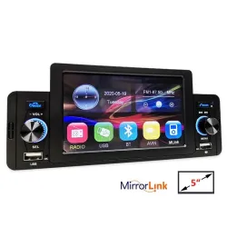Din 1Autoradio - M160 - mando - cámara - 1 Din - 5 pulgadas - Mirror Link - Bluetooth - Android - IOS - dual USB