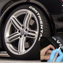 Partes de ruedaMarcador blanco - pintura permanente - resistente al agua - rotulador para neumáticos
