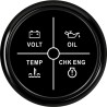 InstrumentosIndicador de alarma universal - Voltios - presión de aceite - temperatura del agua - CHK ENG - 4 LED - 52mm 9~32 V