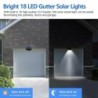 ApliquesLámpara de energía solar - Lámpara de pared para exteriores - Luz del anochecer al amanecer - Impermeable - 18 LE