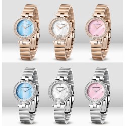 RelojesPAGANI DESIGN - lujoso reloj para mujer - con diamantes - Cuarzo - acero inoxidable