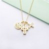 CollarCollar con tres colgantes - carita sonriente - cruz - estrella - plata de ley 925