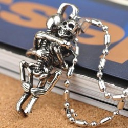 CollarCollar de acero inoxidable - colgante de doble esqueleto - unisex