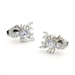 Luxurious cufflinks - silver crystal scorpionsCufflinks