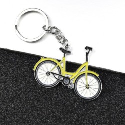 llaveroBicicleta amarilla - llavero de metal