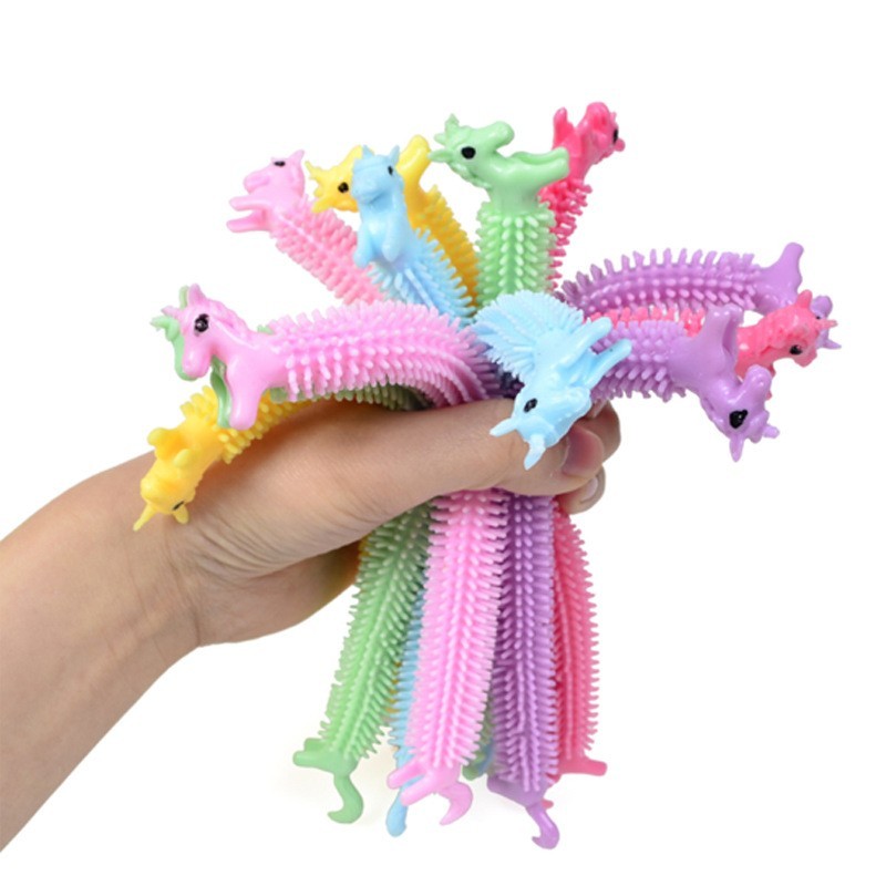 JuguetesUnicornio suave - goma elástica - cuerda de tracción - juguete